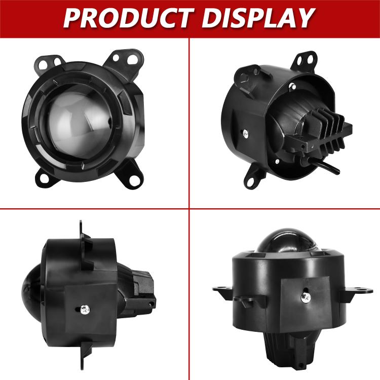 T14 2pcs/Pack 55W 3 inch High Power Dual Lens Fog Light Left and Right Mount Holder Style