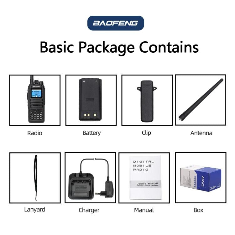 Baofeng DM-1701 1.77 inch Ccolor Screen DMR Direct Dual Capacity Standard Handheld Walkie Talkie