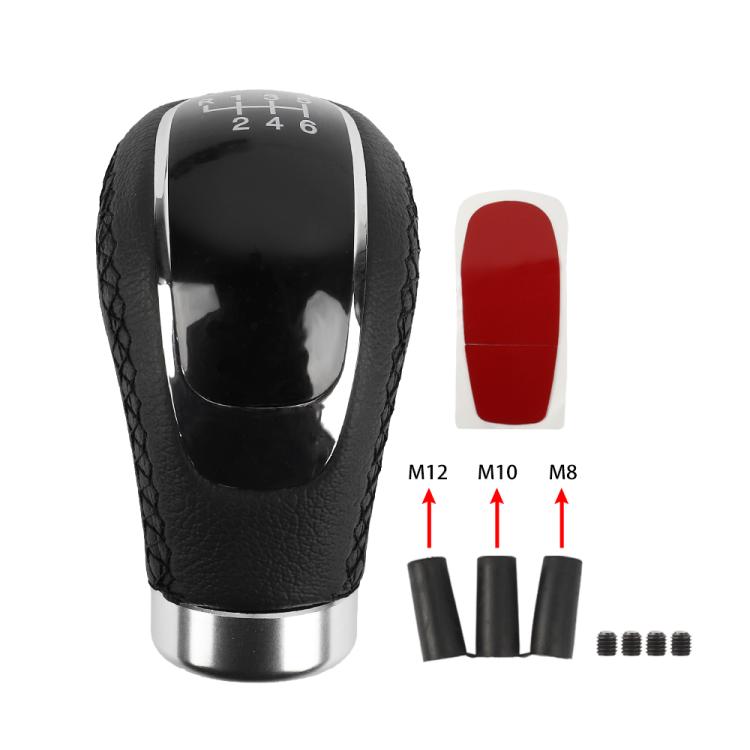Car Manual Gear Lever Knob Leather Gear Shift Knob, with Hole