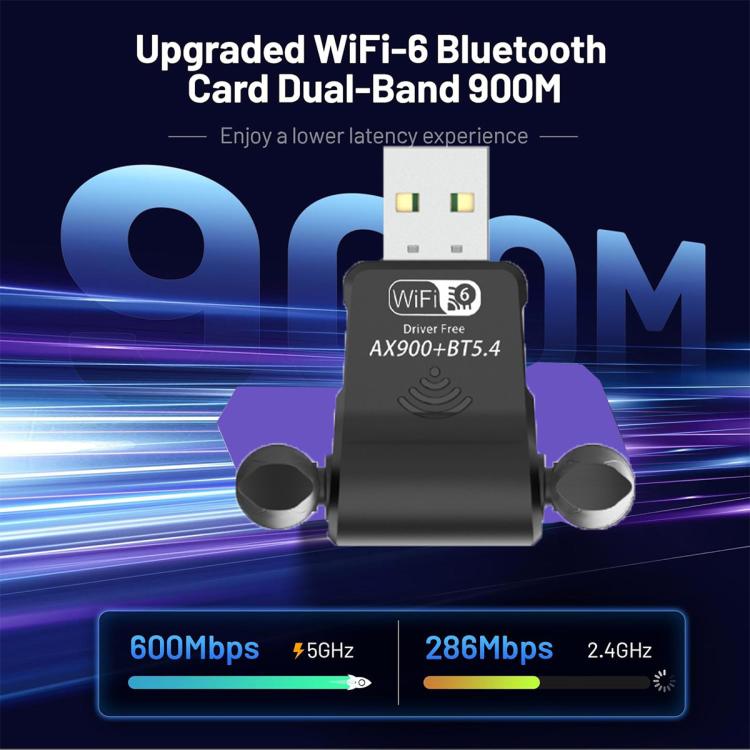 RE-902 External Dual Antenna Bluetooth WiFi 2 in 1 Computer Driver-free USB Network Adapter