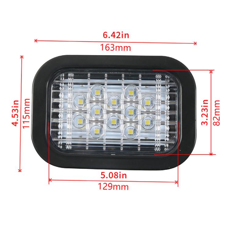 Trailer / RV / Truck 12LEDs Rectangle Tail Light with Plug