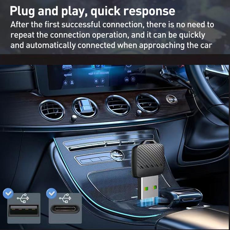 2 in 1 Car CarPlay and Android Auto Wired to Wireless Smart Box Adapter Mini USB Converter