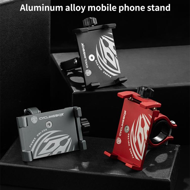 Motorcycle Bicycle Riding Navigation Aluminum Alloy Shockproof Phone Clamp Bracket