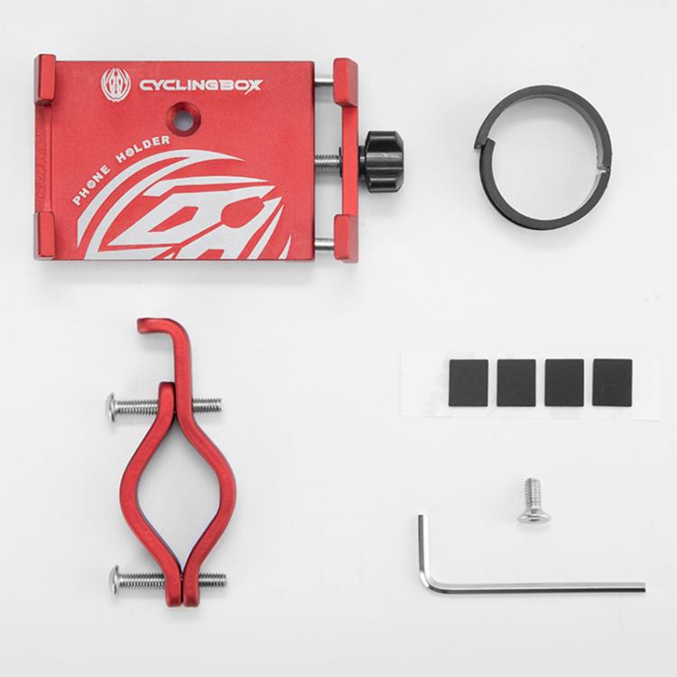 Motorcycle Bicycle Riding Navigation Aluminum Alloy Shockproof Phone Clamp Bracket