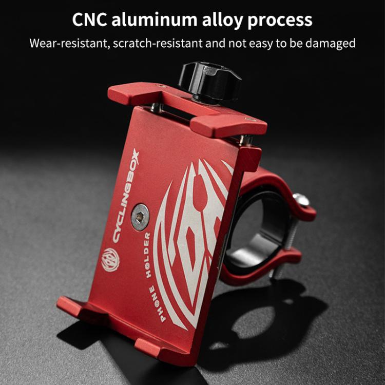 Motorcycle Bicycle Riding Navigation Aluminum Alloy Shockproof Phone Clamp Bracket