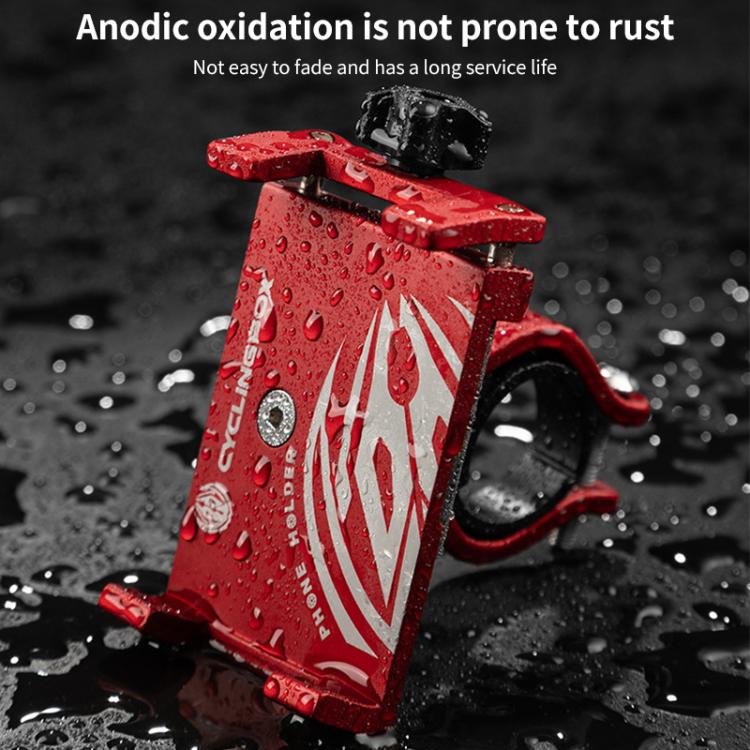 Motorcycle Bicycle Riding Navigation Aluminum Alloy Shockproof Phone Clamp Bracket