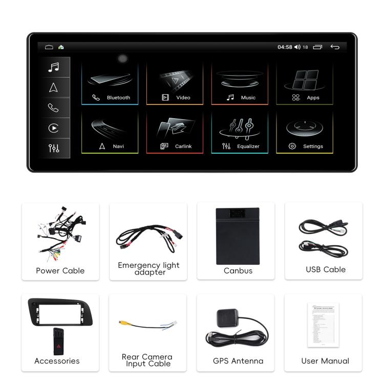 For Audi Q5 2009-2019 Android 15 10.33 inch 2G+64G Car Central Control Audio Video Navigation