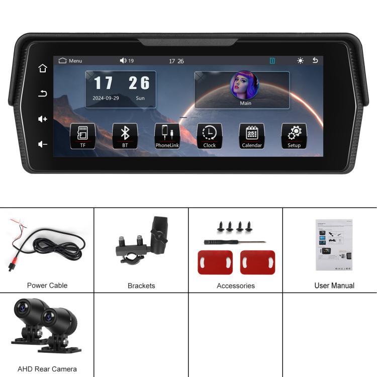 Portable Motorcycle Wireless CarPlay and Android Auto 6.86 inch HD Screen Waterproof Navigator