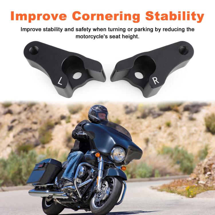 Motorcycle 2 inch Rear Slam Shock Lowering Blocks Kits for Harley 2002-2022