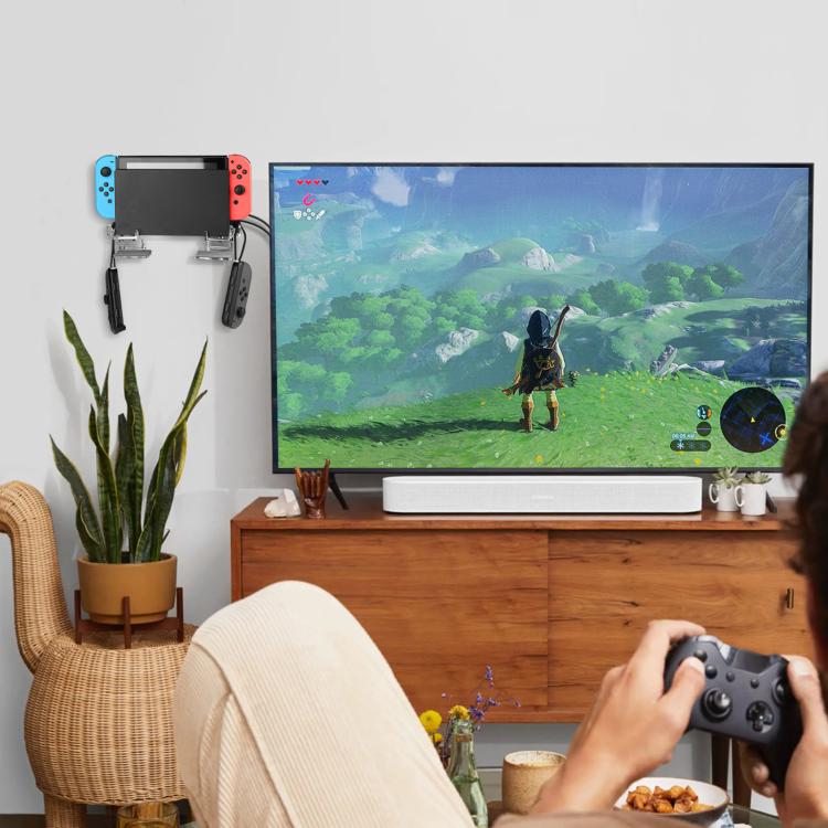 For Nintendo Switch 1 / 2 Acrylic Wall Split Symmetrical Storage Bracket