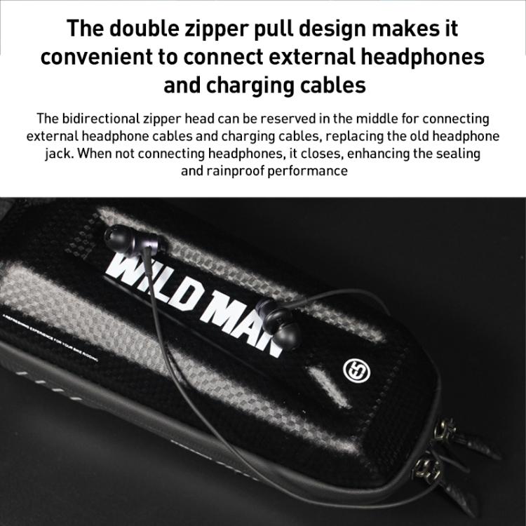 WILD MAN E5S Mountain Bicycle Front Bag EVA Hard Shell Bag, E5S