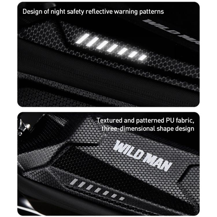 WILD MAN ES5 Basic Mountain Bicycle EVA Hard Shell Bag Bike Front Top Tube Bag, ES5