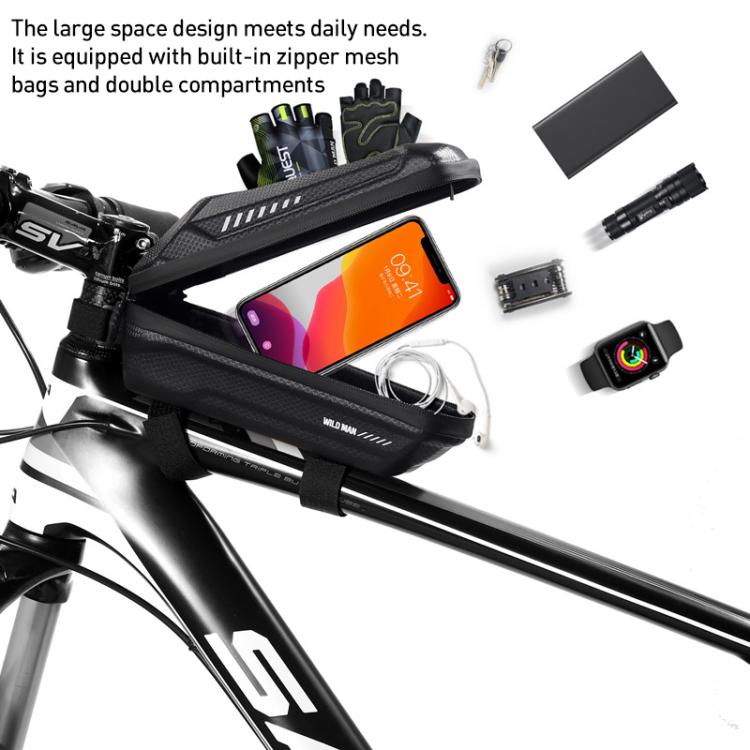 WILD MAN ES5 Basic Mountain Bicycle EVA Hard Shell Bag Bike Front Top Tube Bag, ES5