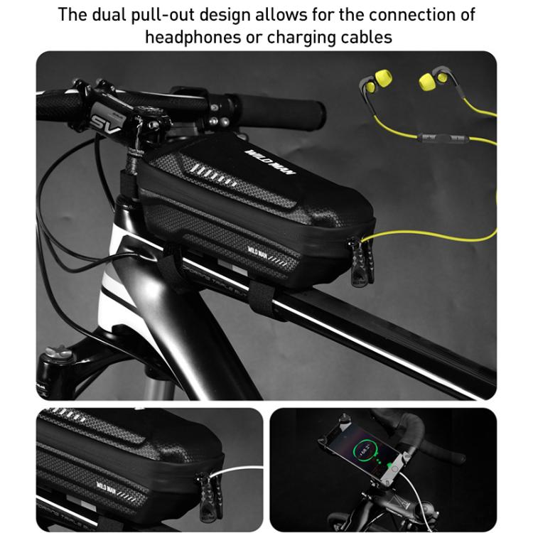 WILD MAN ES5 Basic Mountain Bicycle EVA Hard Shell Bag Bike Front Top Tube Bag, ES5