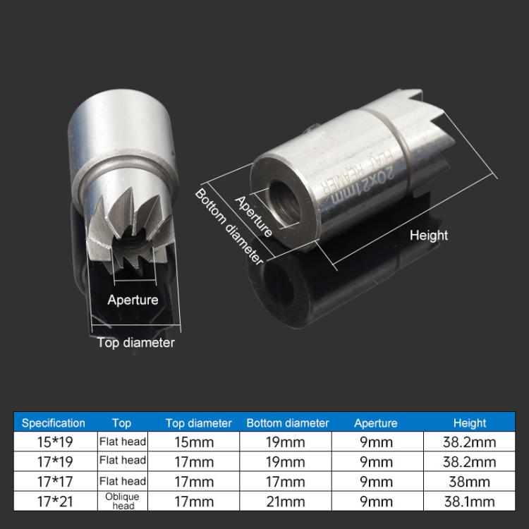 6pcs / Set Car Modification Injector Seat Cutter Cleaner Removal Tool