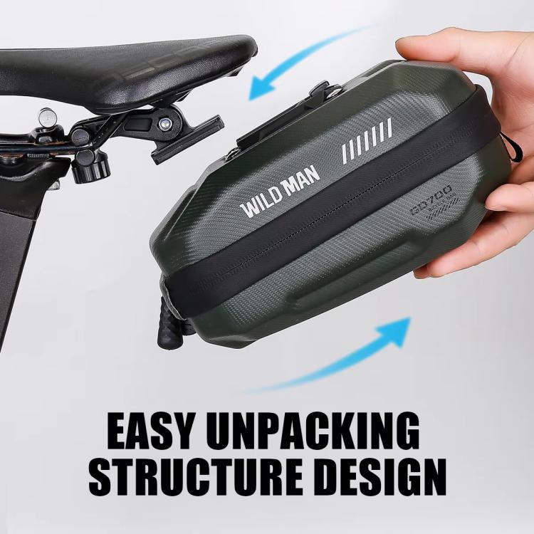WILD MAN GD700 Mountain Bicycle EVA Hard Shell Bag Bike Seat Bag, GD700