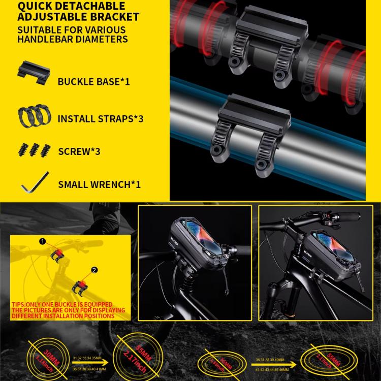 WILD MAN GX220X Mountain Bicycle EVA Hard Shell Bag Bike Front Quick Release Bracket, GX220X
