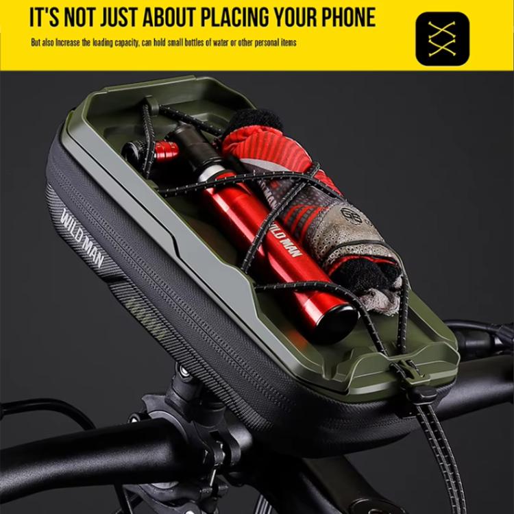 WILD MAN GX330 Mountain Bicycle Mobile Phone Holder EVA Hard Shell Handlebar Bag, GX330