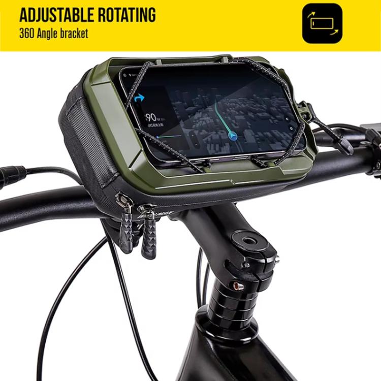 WILD MAN GX330 Mountain Bicycle Mobile Phone Holder EVA Hard Shell Handlebar Bag, GX330