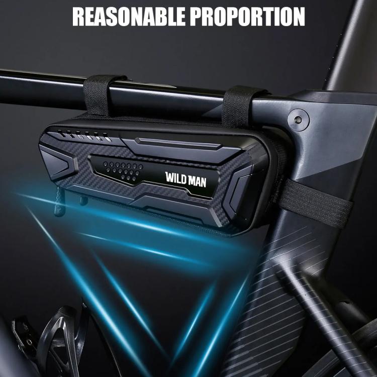 WILD MAN M40 Mountain Bicycle Front Beam Triangle Bag TPU Carbon Fiber Hard Shell Bag Cycling Equipment, M40