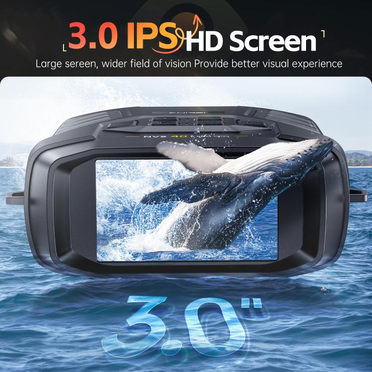 FNIRSI NVS-40 Small Portable Outdoor 4K Full Color HD Infrared Binocular Night Vision Device, NVS-40