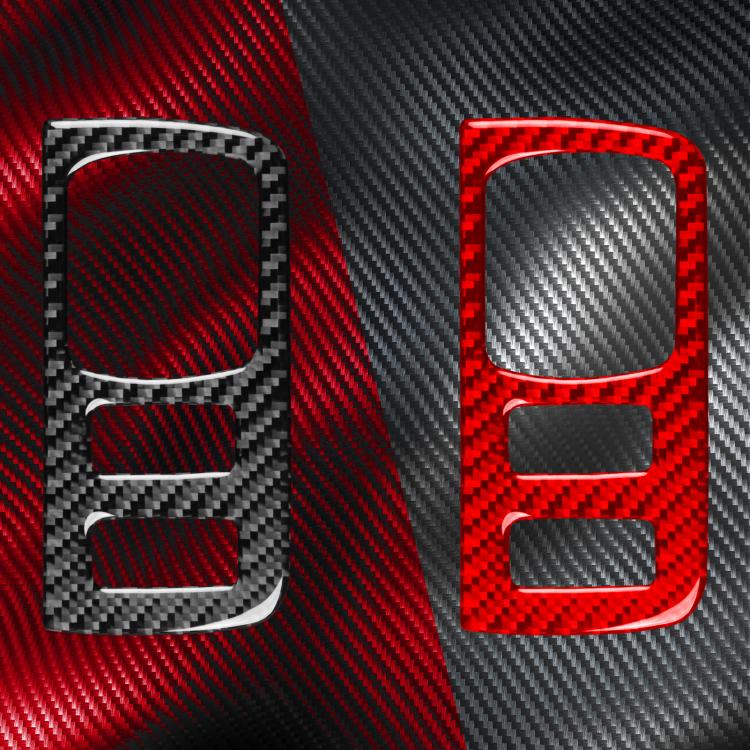 Carbon Fiber Car Headlight Button Frame Decorative Sticker for Renault Fluence 2009-2017 / Megane 2008-2016, Left and Right Driver