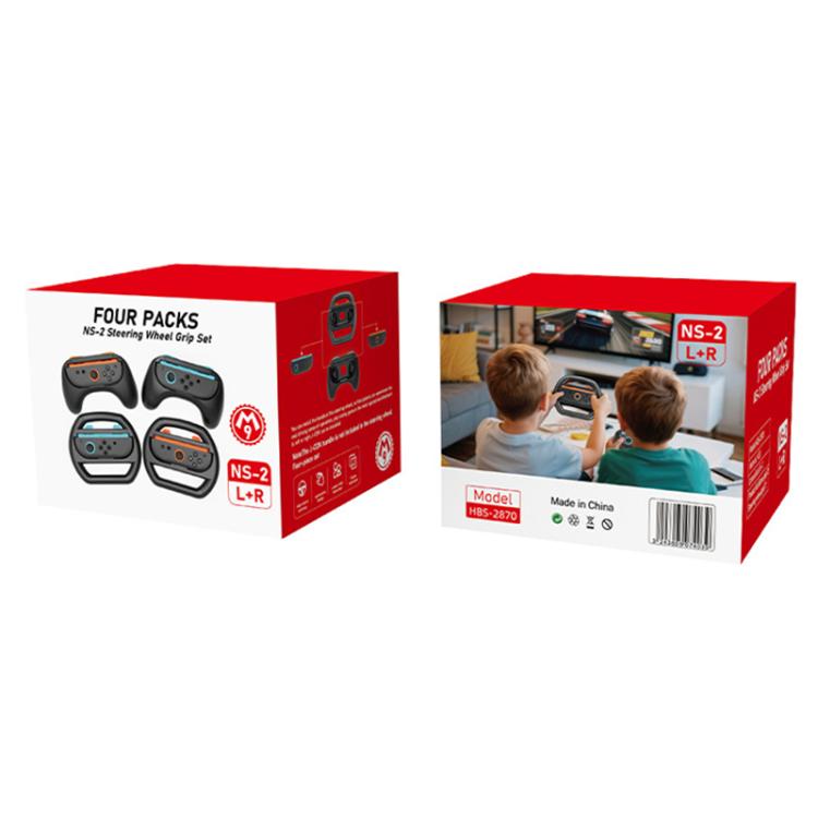 For Nintendo Switch 2 iPlay HBS-2870 4 in 1 Controller Grip Steering Wheel Combination