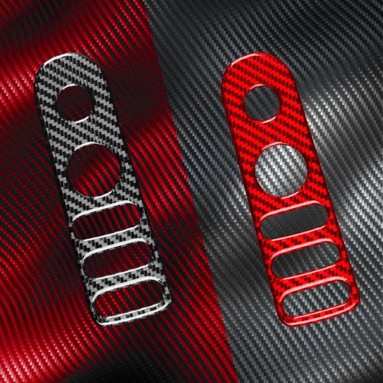 Carbon Fiber Car Rear Mirror Adjustment Switch Frame Decorative Sticker for SEAT Leon 2005-2012, Left and Right Driver