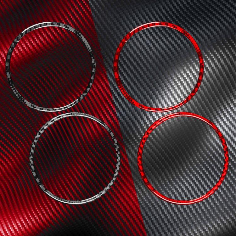 2pcs/Set Carbon Fiber Car AC Two Sides Air Outlet Decorative Sticker for SEAT Leon 2005-2012, Left and Right Driver