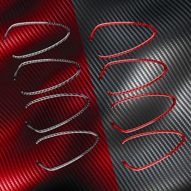 4pcs/Set Carbon Fiber Car Inner Door Handle Panel Decorative Sticker for SEAT Leon 2005-2012, Left and Right Driver