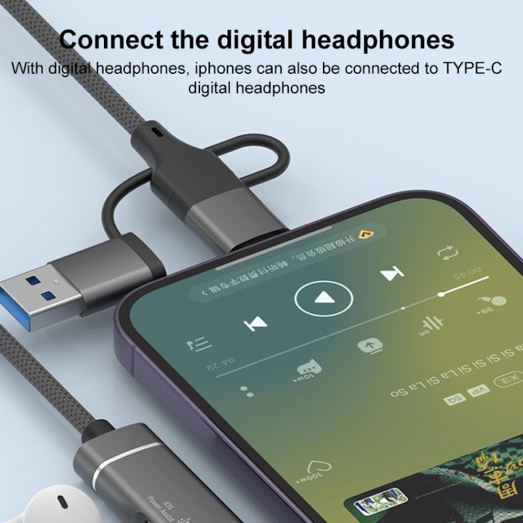 USB / Type-C / 8 Pin to TF / SD Card Reader, USB, Type-C HUB Adapter 5 in 1 Docking Station