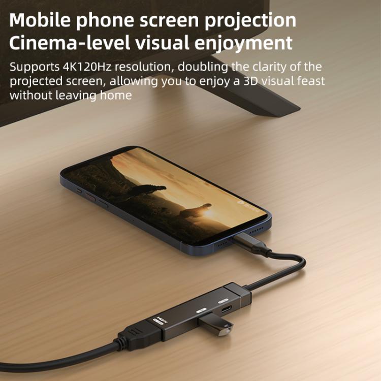 Type-C to Type-C, USB-A, HDMI HUB Docking Station