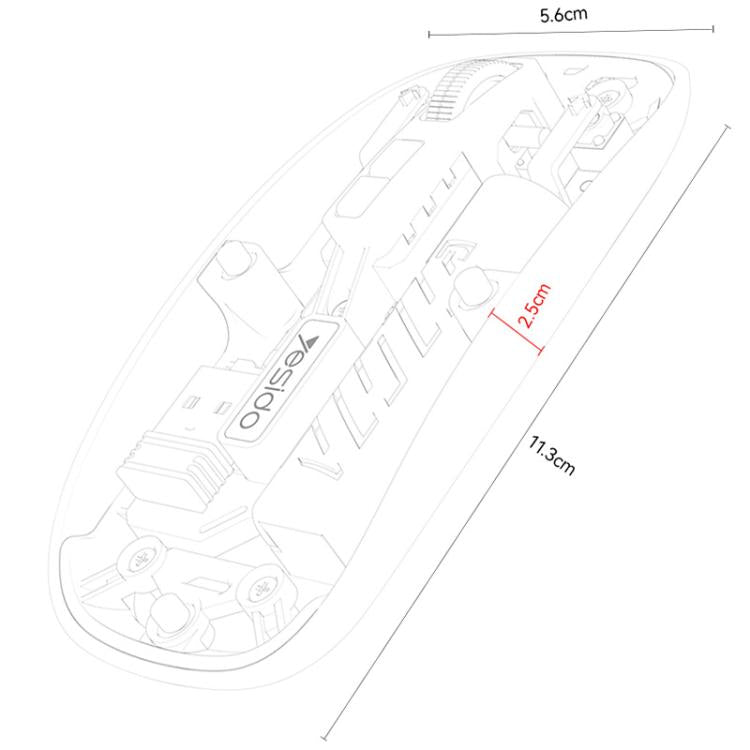 Yesido KB29 Transparent Bluetooth Dual Mode Wireless Mouse