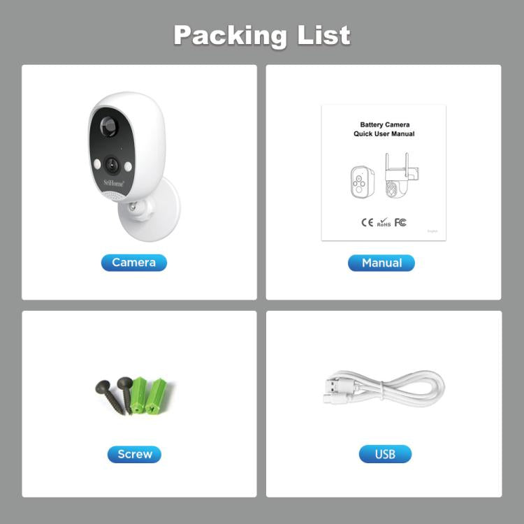 SriHome DH008 4MP 2K Low Power Consumption Wireless Security Camera System