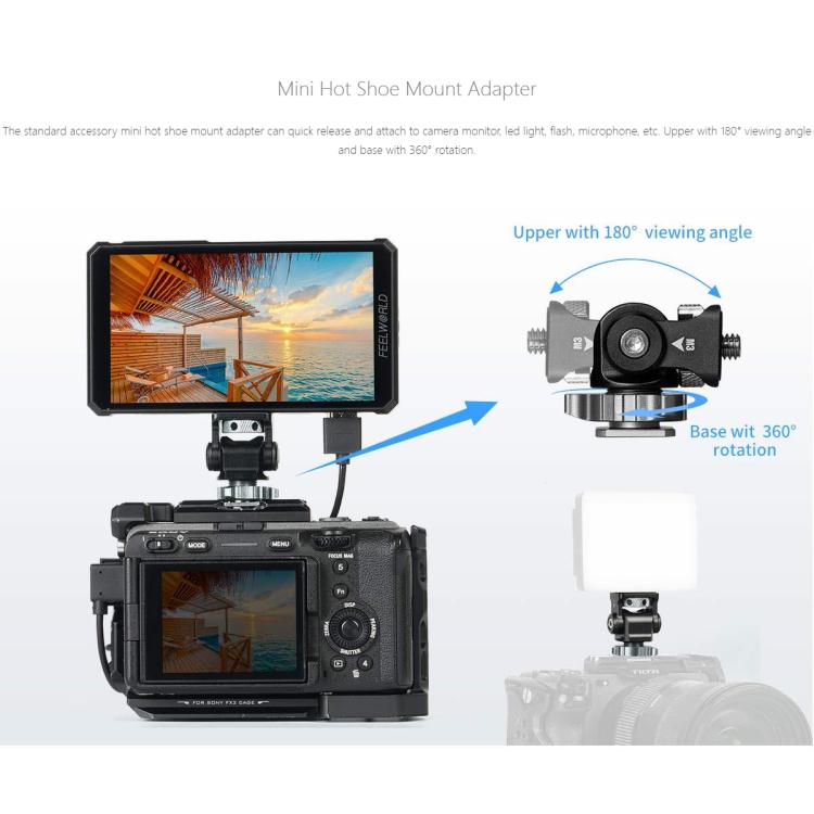 FEELWORLD PS6 5.5 inch OLED Vertical Horizontal Camera Field Video Monitor Touch Screen 4K HDMI-compatible