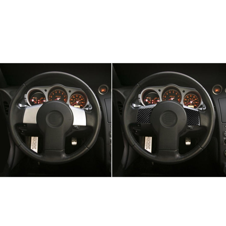 Car Carbon Fiber Steering Wheel Decorative Sticker for Nissan 350z 2006-2009
