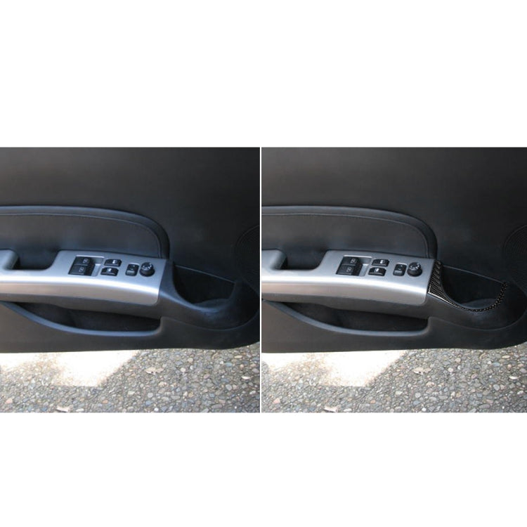 Car Carbon Fiber Car Door Water Cup Hole Decorative Sticker for Nissan 350z 2006-2009