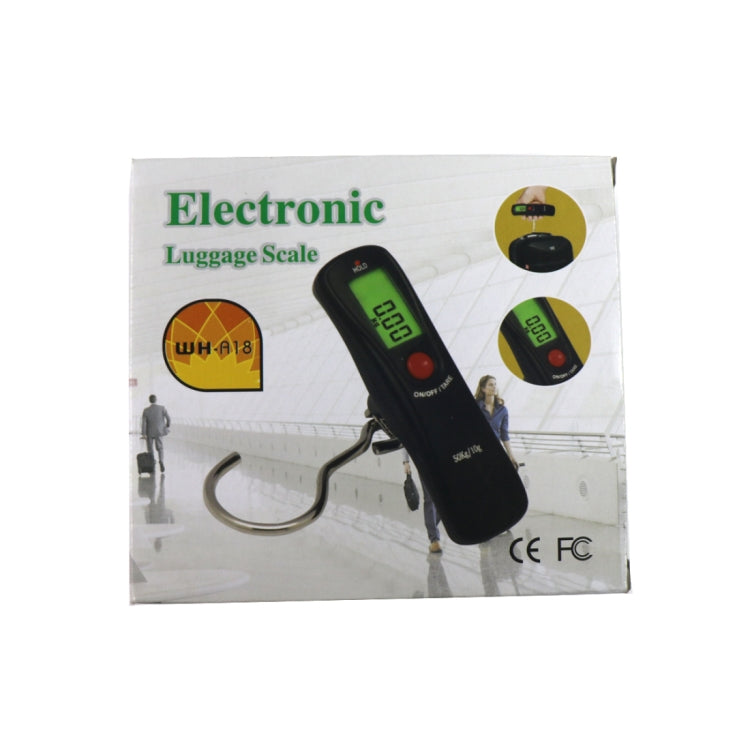 MH-A18 Portable Digital High-Load Weighting Hook Electronic Luggage Scale (10g~50kg), Excluding Batteries