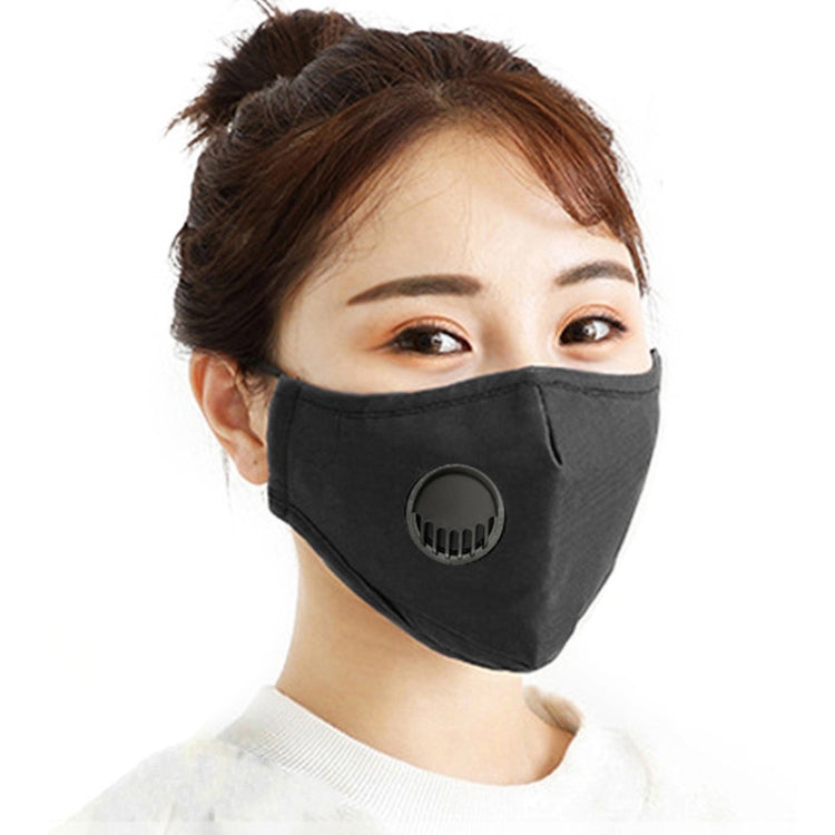 For Men Women Washable Replaceable Filter Breath-Valve PM2.5 Dustproof Face Mask