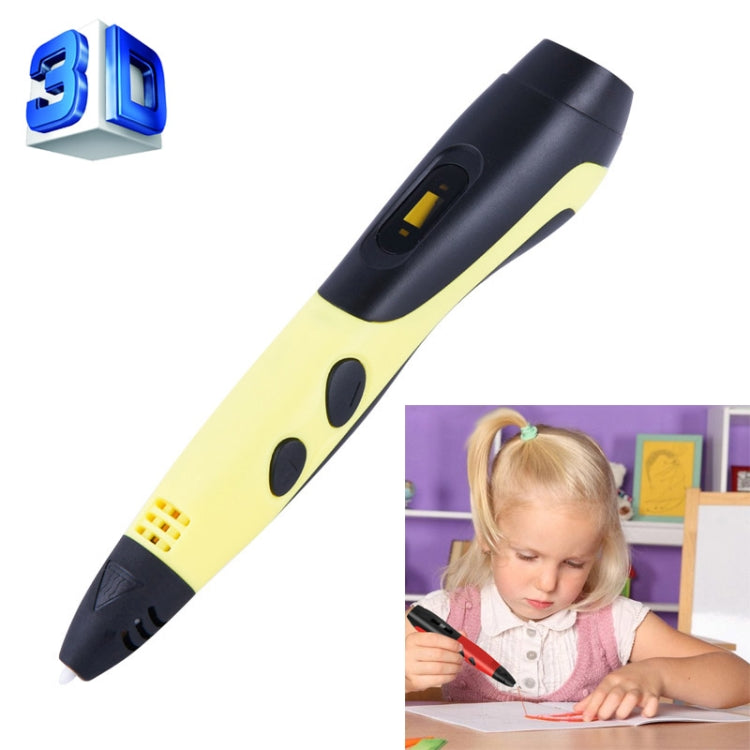 Gen 6th ABS / PLA Filament Kids DIY Drawing 3D Printing Pen with LCD Display(Blue+Black)