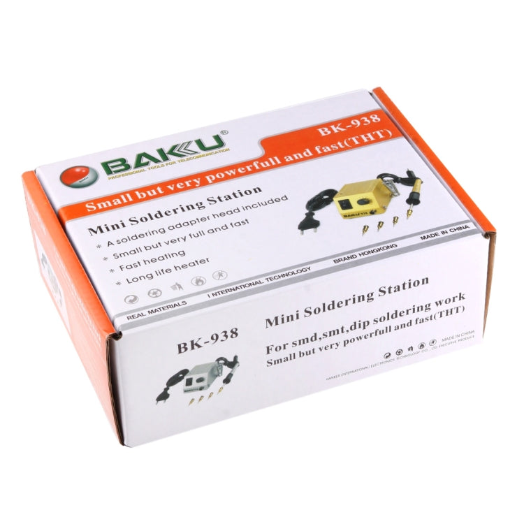 BAKU BK-938 AC 220V 1-18W Mini Thermostatic Soldering Station Electric Iron, EU Plug (Random Color Delivery)
