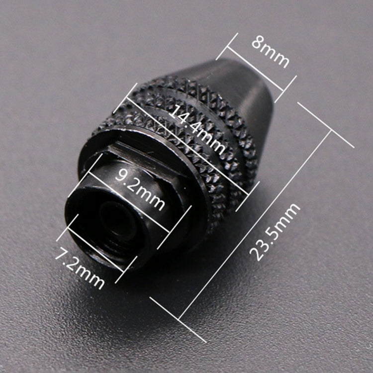 Electric Grinder M8 x 0.75mm 0.3-3.2mm Keyless Rotary Tool Three-jaw Chuck(Long)