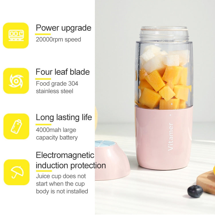Vitamer USB Mini Portable Juicer Juice Blender Lemon Fruit Squeezers Reamers Bottle
