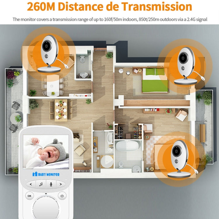 VB605 2.4 inch LCD 2.4GHz Wireless Surveillance Camera Baby Monitor, Support Two Way Talk Back, Night Vision