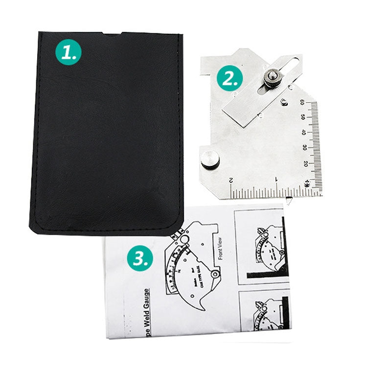 MG-8 Cam-type Stainless Steel Fillet Weld Gauge Multi-function Welding Inspection Ruler