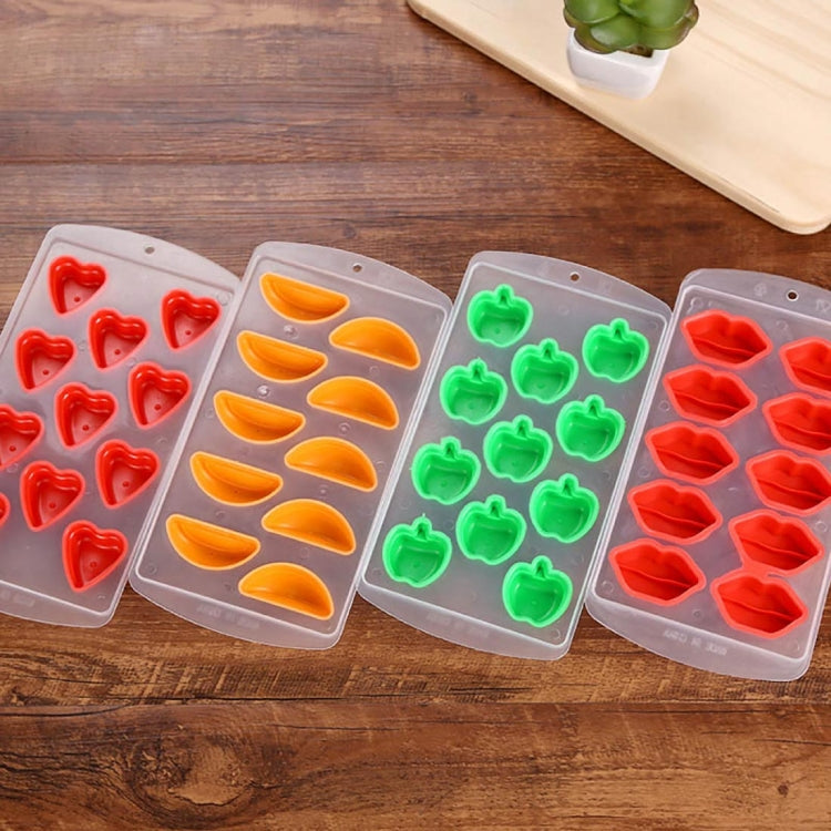 Love Shaped Silicon Ice Cube Tray / Ice Mold Random Color