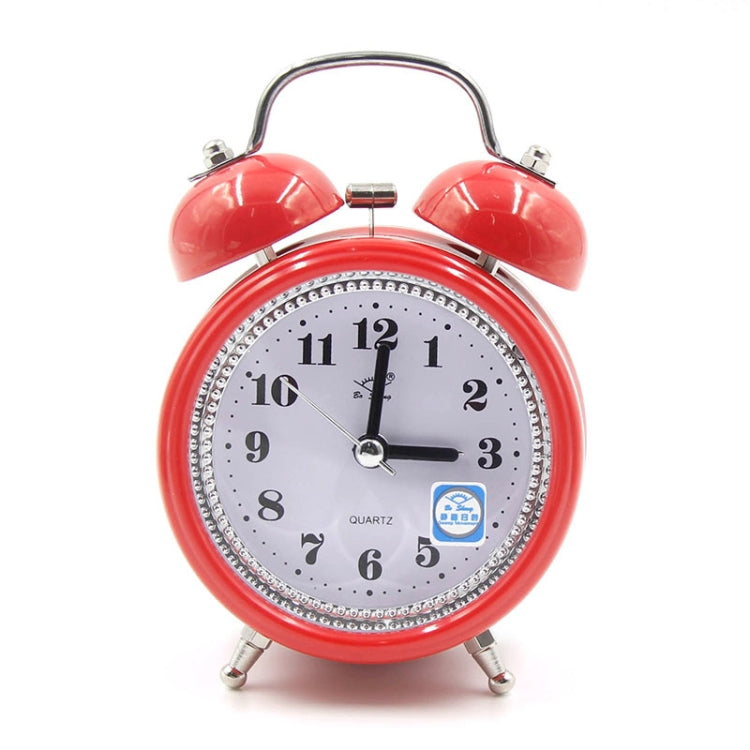 Fashion Mute Metal Alarm Clock with Night Light, Size: 12*8.5cm
