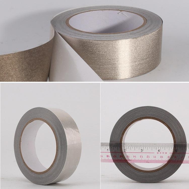 Plain Weave Double-sided Conductive Cloth Adhesive Cloth Single Sided Adhesive EMI Shielding Button Repairs, Size: 20m x 2cm