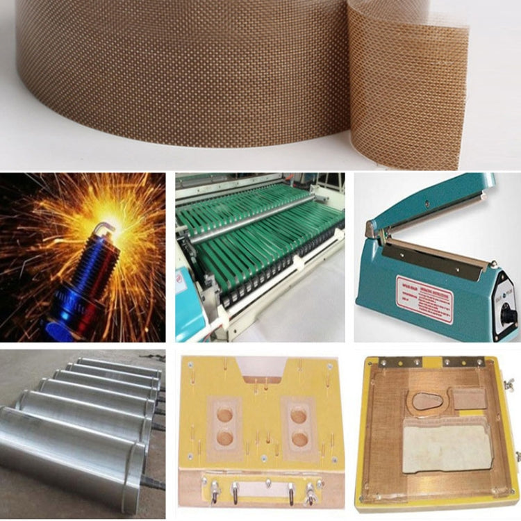 Teflon High Temperature Resistant Cloth Tape Sealing Machine Heat Insulation Tape, Size: 10m x 50mm
