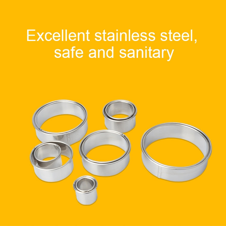 12 PCS / Set Stainless Steel Round Shape Cutting Mould Mousse Cake Doughnut Baking Tools